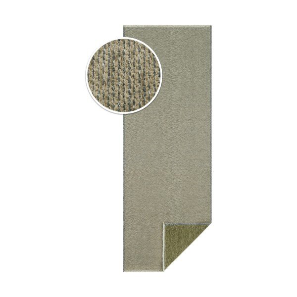 Covor tip traversă cu 2 fețe Hanse Home Duo, 80x200 cm, verde-image-4