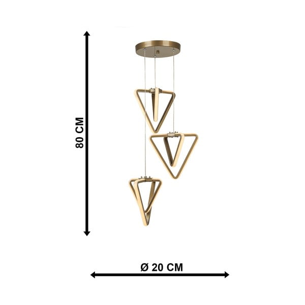 Lustră bronz LED din metal ø 20 cm Baris – Squid Lighting-image-4