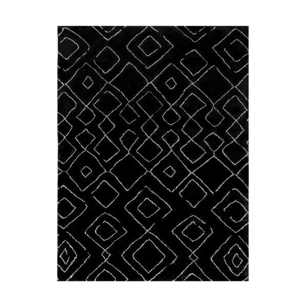 Covor negru lavabil 160x230 cm Imran – Flair Rugs