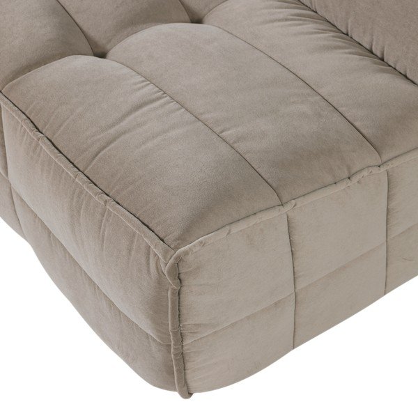 Canapea taupe cu tapițerie din catifea 204 cm Cluster – vtwonen-image-1