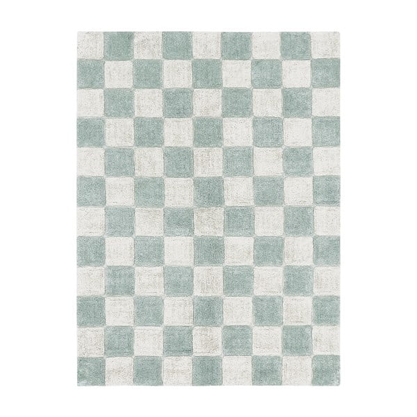 Covor albastru deschis/crem lavabil/țesut manual din bumbac 120x160 cm Kitchen Tiles Blue Sage – Lorena Canals