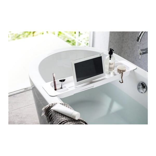 Raft reglabil pentru cadă YAMAZAKI Tower, alb-image-2