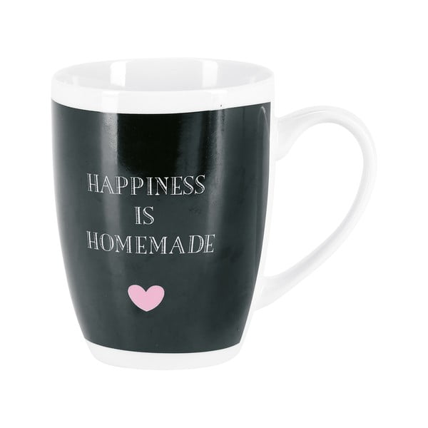 Cană din ceramică Miss Étoile Happiness Is Homemade, negru