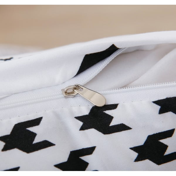 Lenjerie de pat din microsatin alb-negru pentru pat de o persoană cu 3 piese 140x200 cm Roberto – My House-image-1