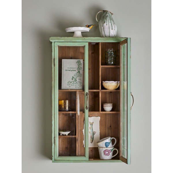 Vitrină verde din lemn de brad 50x80x13,5 cm Hazem – Bloomingville-image-1