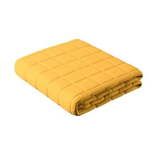 Cuvertură galbenă matlasată pentru pat dublu 170x210 cm Lillipop - Yellow Tipi