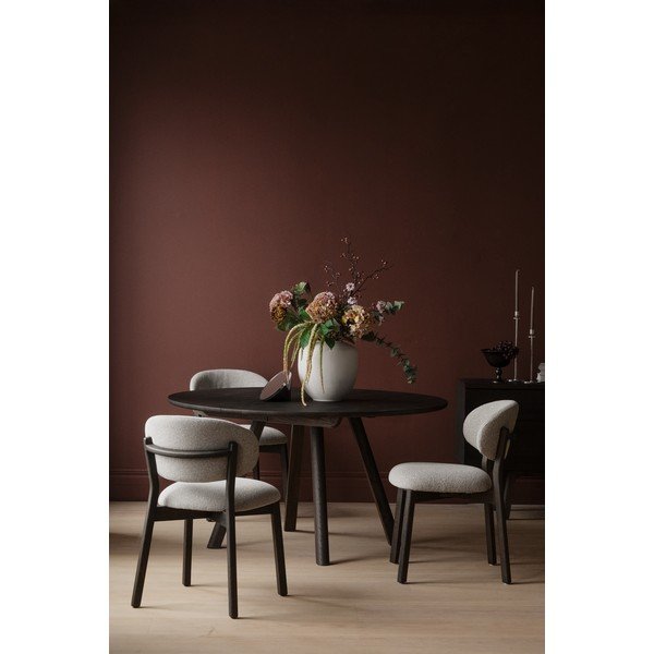 Masă de dining rotundă extensibilă din lemn de stejar ø 140 cm Clapperton – Rowico-image-1