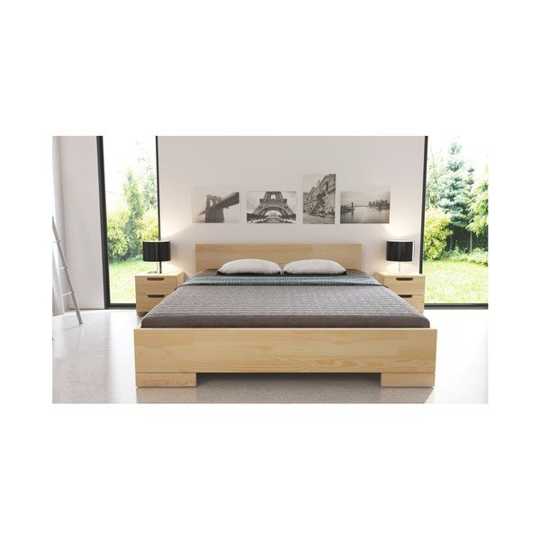 Pat dublu din lemn de pin SKANDICA Spectrum Maxi, 160 x 200 cm-image-2