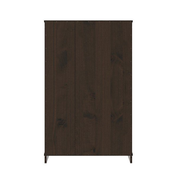Bibliotecă maro închis din lemn de pin 74x118x35 cm Anita – Støraa-image-3