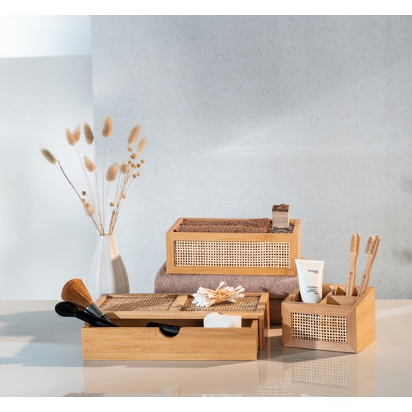 Organizator baie din bambus Wenko Allegre, 28 x 6 cm-image-1