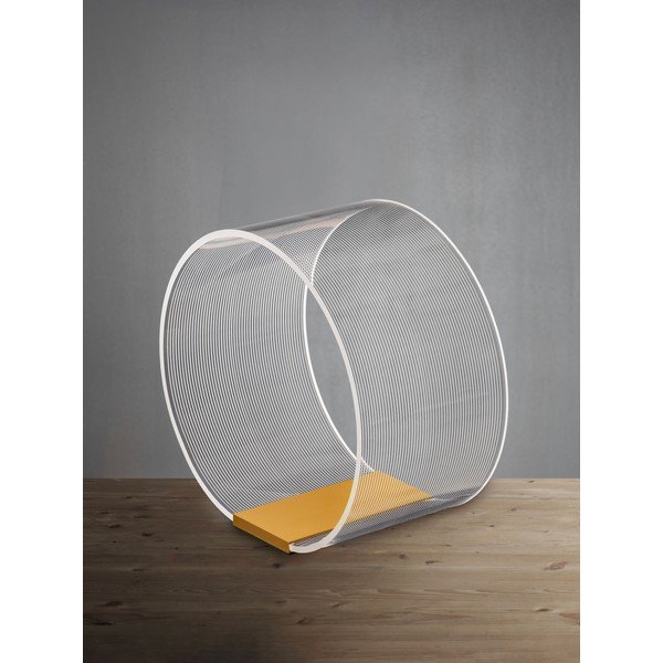 Veioză aurie LED cu intensitate reglabilă din aluminiu cu abajur din sticlă acrilică (înălțime 28 cm) Valentin – Nova Luce-image-3