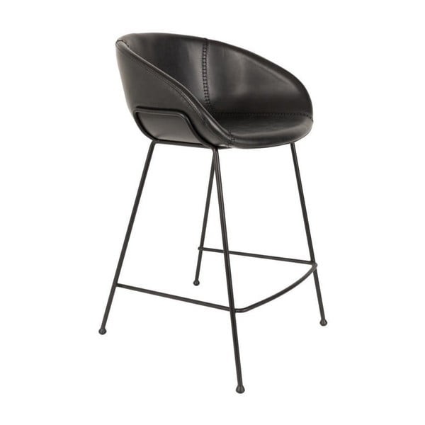 Set 2 scaune bar Zuiver Feston, înălțime scaun 65 cm, negru