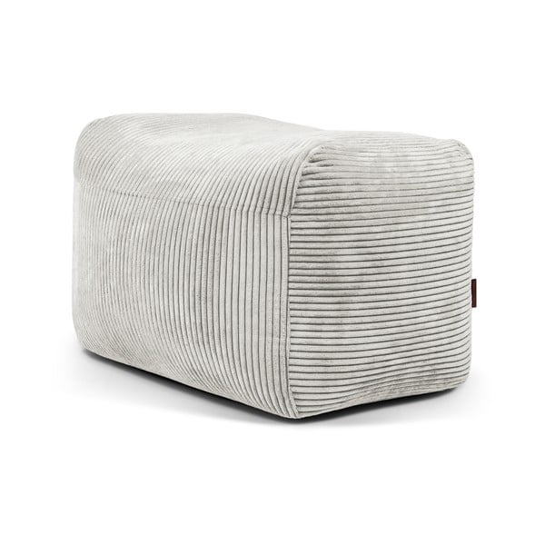 Fotoliu bean bag crem cu tapițerie din catifea reiată Plus 70 Lounge – SLOWDOWN