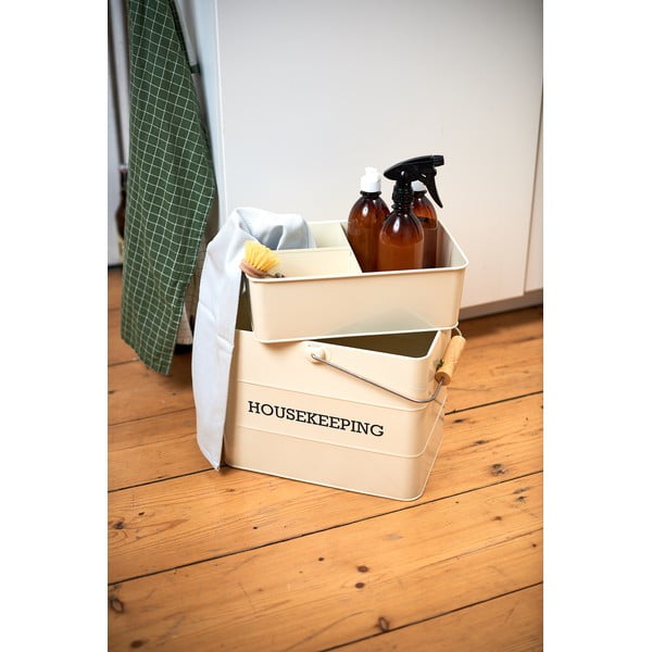 Suport metalic depozitare produse de curățenie Kitchen Craft Living Nostalgia, crem-image-1