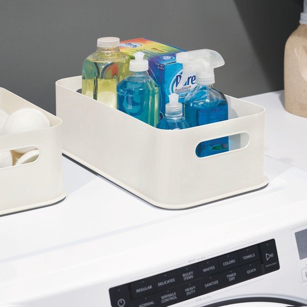 Cutie depozitare iDesign Eco Handled, 21,3 x 43 cm, alb-image-3