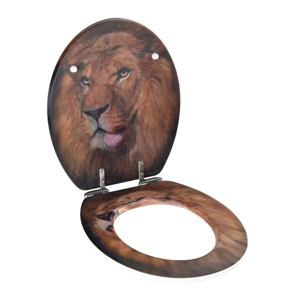 Capac WC din lemn 3D Wenko Lion, 44,5 x 38 cm-image-3