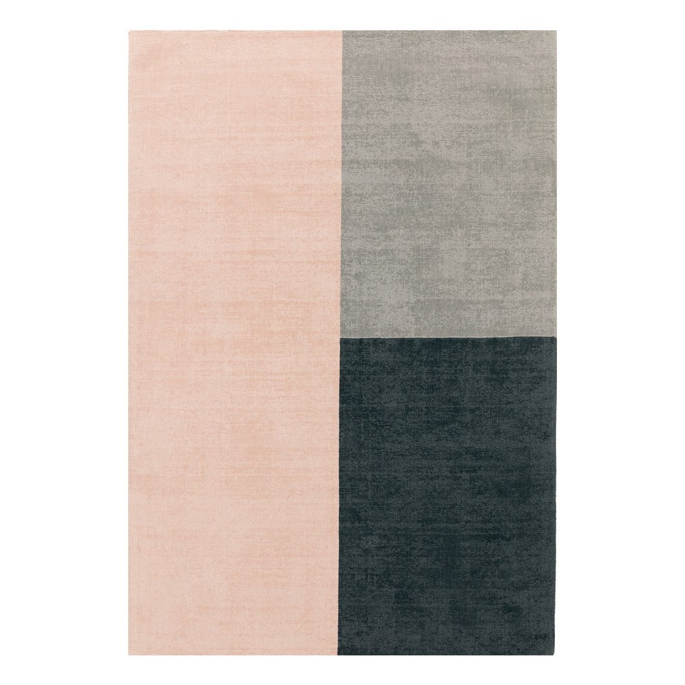 Covor Asiatic Carpets Blox, 120 x 170 cm, roz-gri