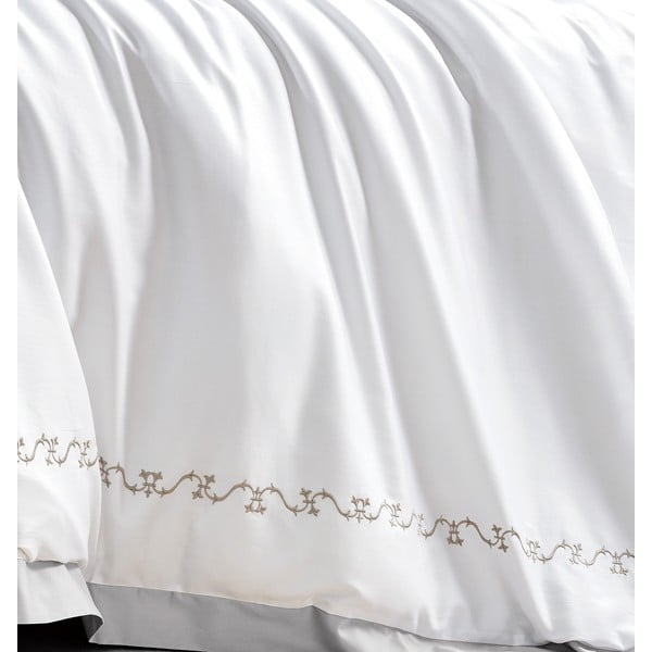 Lenjerie de pat albă din bumbac satinat pentru pat dublu, extinsă cu cearceaf inclus, cu 6 piese 240x220 cm Diana – Mila Home Luxury-image-4