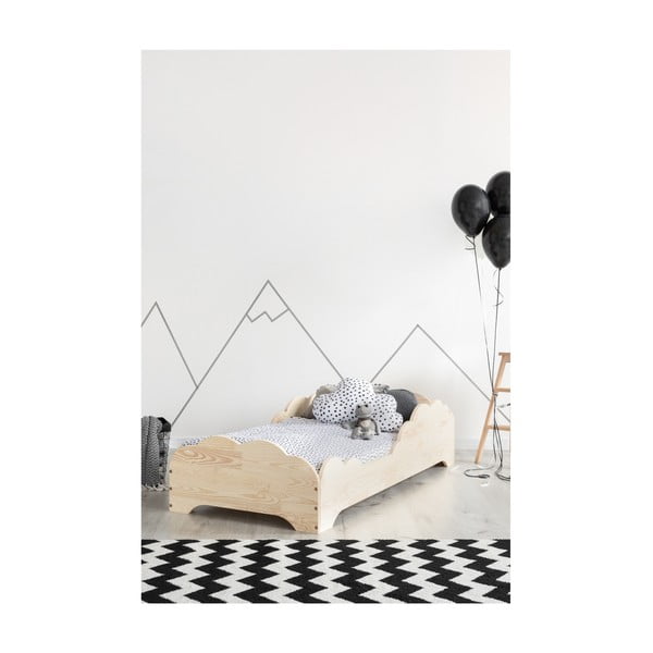 Pat din lemn de pin pentru copii Adeko BOX 9, 90 x 160 cm-image-2