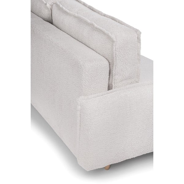 Canapea bej extensibilă cu tapițerie din stofă bouclé 215 cm Patti – Bonami Selection-image-1