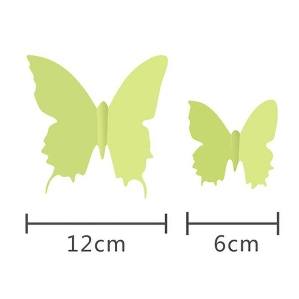 Set 12 autocolante fosforescente 3D Ambiance Butterflies-image-3