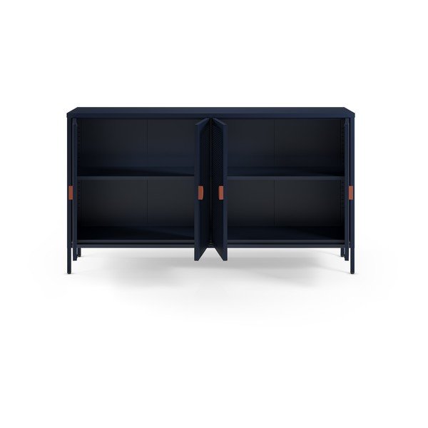 Dulap albastru închis din metal 160x90x40 cm Sayla – Marckeric-image-2