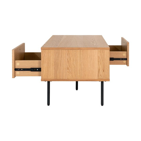 Măsuță de cafea în culoare naturală cu blat cu aspect de lemn de stejar 50x100 cm Kyoto – House Nordic-image-4