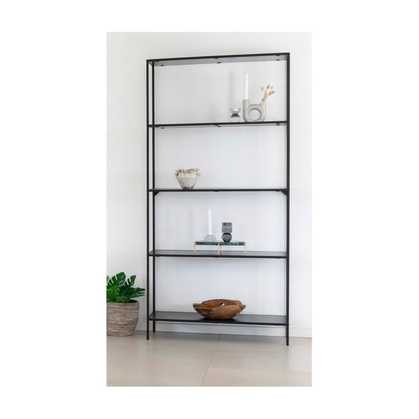 Bibliotecă neagră 80x170 cm Vita – House Nordic-image-1