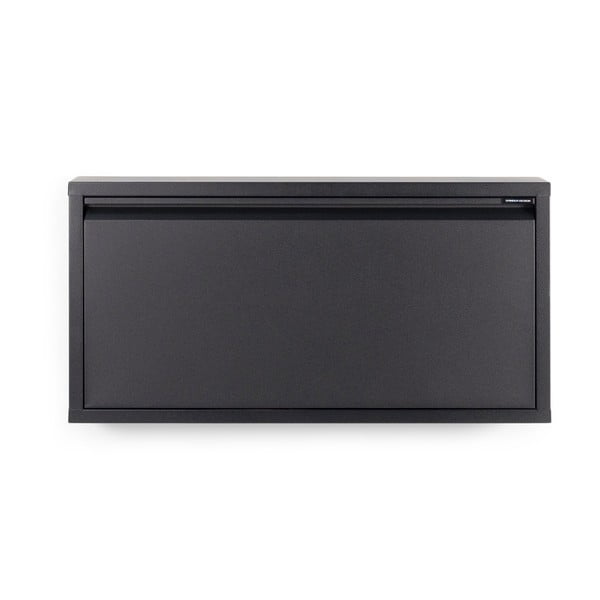 Pantofar negru cu deschidere înclinată din metal 75x37,5x12,5 cm Billy – Spinder Design-image-3