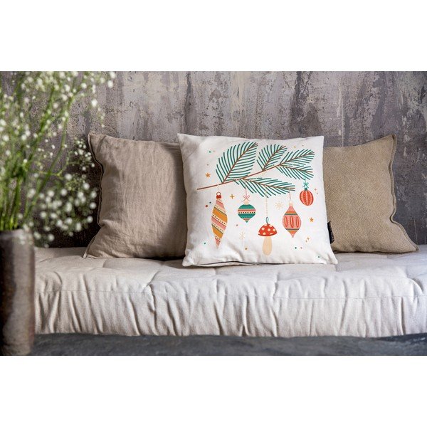 Perne decorative 2 buc. 45x45 cm  cu model de Crăciun Christmas Ornaments – Butter Kings-image-1