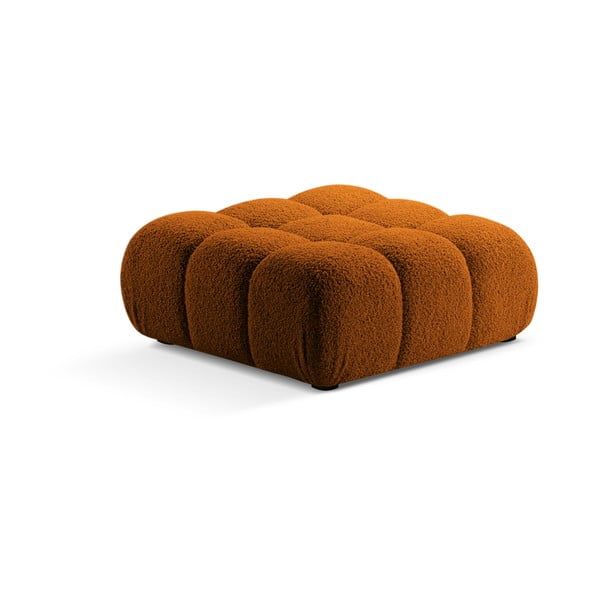 Taburet modular portocaliu cu tapițerie din țesătură bouclé Bellis – Micadoni Home-image-3