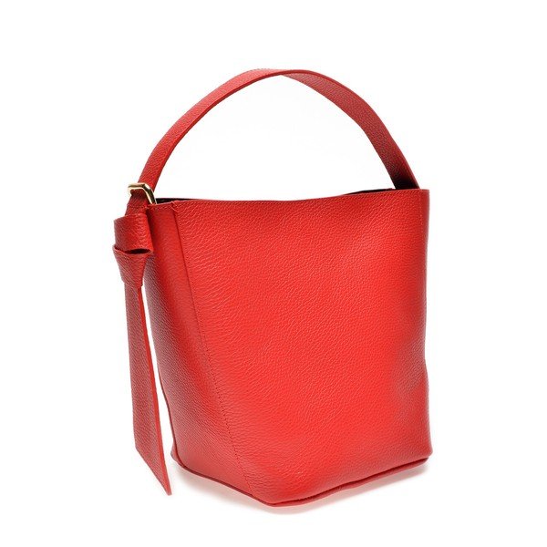 Geantă de mână tote din piele Luisa Vannini, roșu-image-3