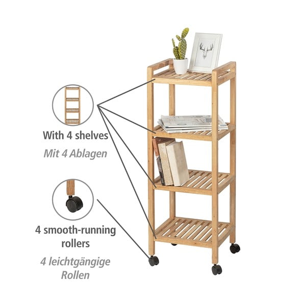 Etajeră de baie în culoare naturală din lemn de nuc 35x97 cm Norway – Wenko-image-3