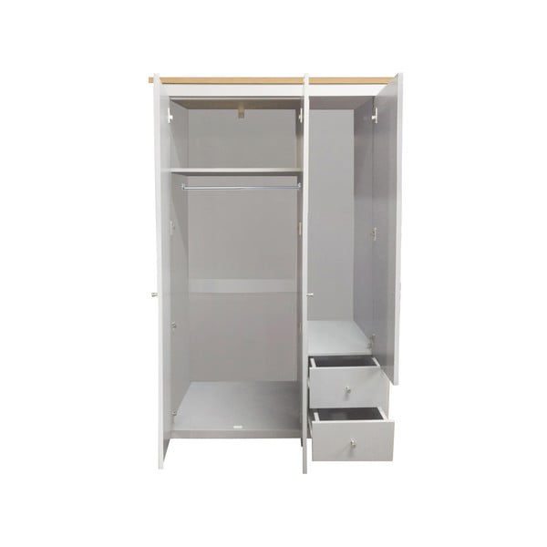 Șifonier gri cu aspect de lemn de stejar 112x180 cm Emerald – Støraa-image-1