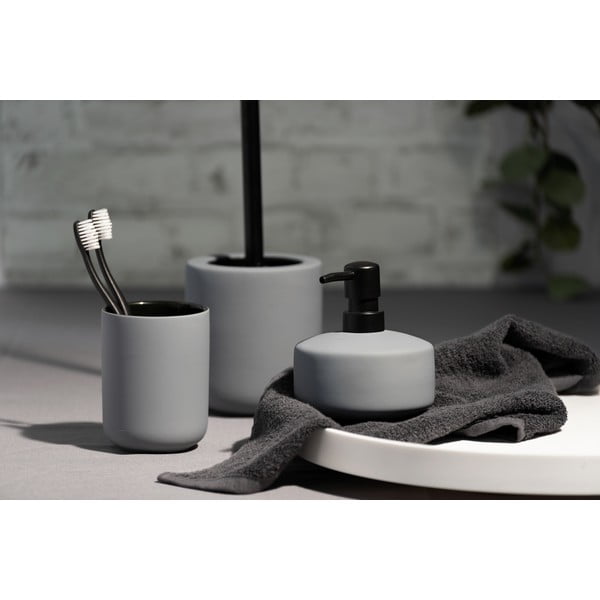 Suport din ceramică pentru periuțe de dinți Wenko Avellino, gri-image-2