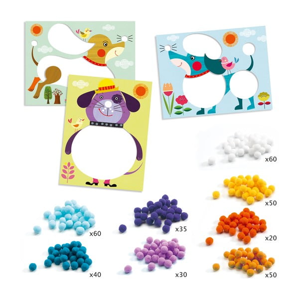 Set DIY creare colaj Djeco Dogs-image-1