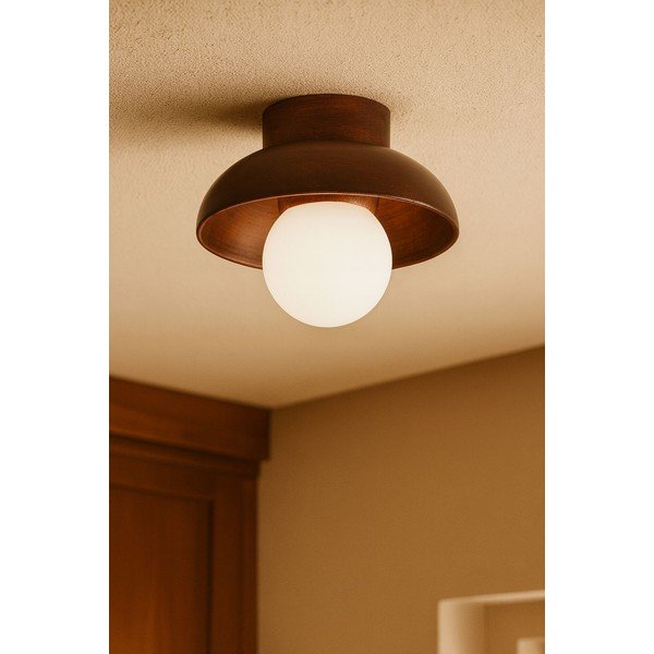 Plafonieră maro cu abajur din sticlă ø 24 cm Elsa – Opviq lights-image-2