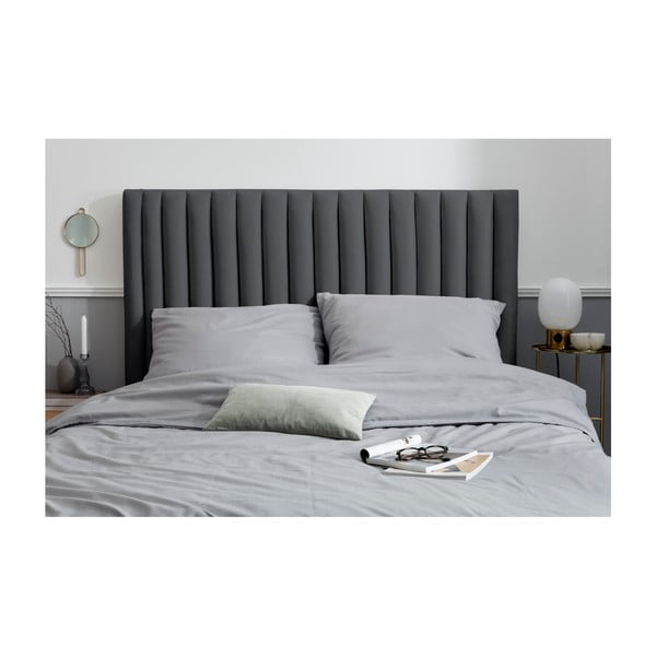 Tăblie de pat gri antracit tapițată 160x120 cm NJ - Cosmopolitan Design-image-3