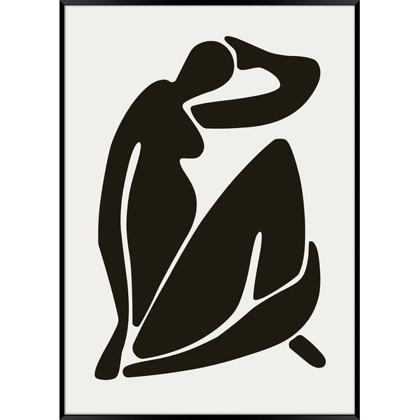 Poster cu ramă Styler Artbox Women Shape, 70 x 50 cm, alb - negru