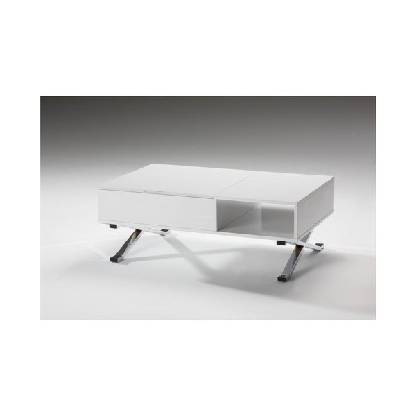 Masă de cafea cu blat glisabil Marckeric Manila, alb-image-1