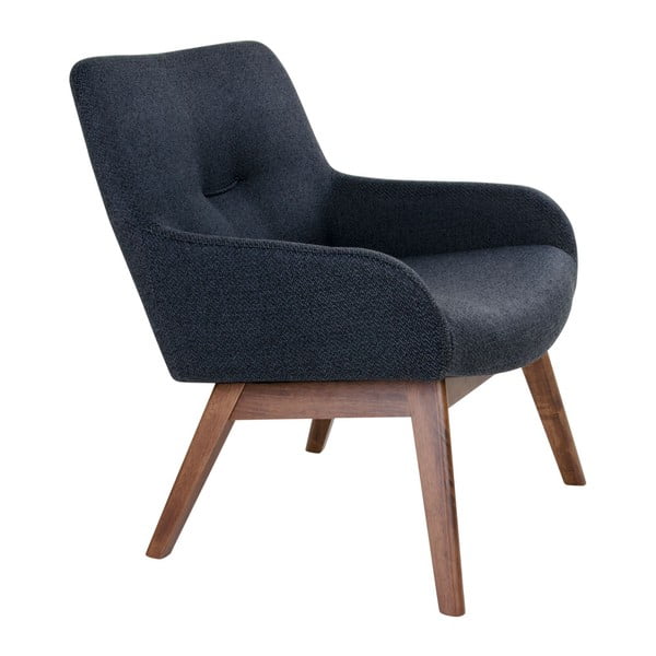 Fotoliu din lemn de nuc House Nordic London, culoare închisă-image-2