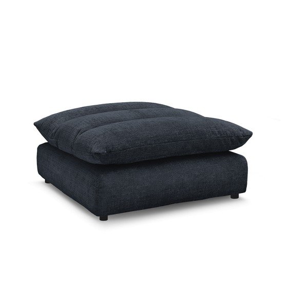 Taburet albastru închis cu tapițerie din chenille Neil – Bobochic Paris