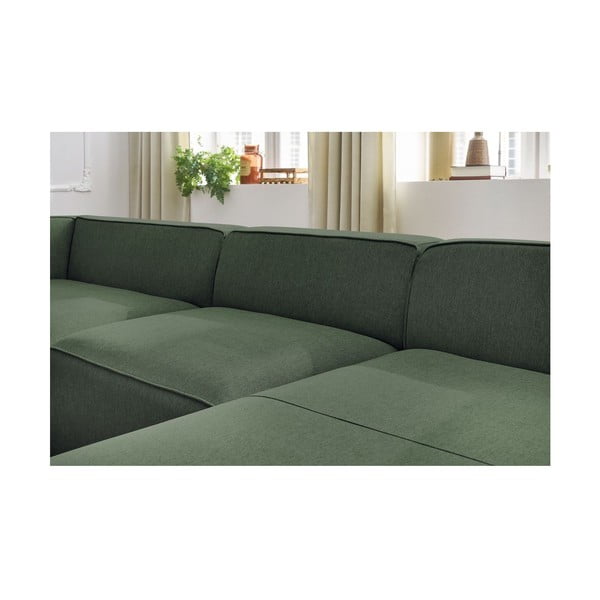 Colțar modular verde (cu colț pe partea stângă/în formă de "U") Megeve – Bobochic Paris-image-4