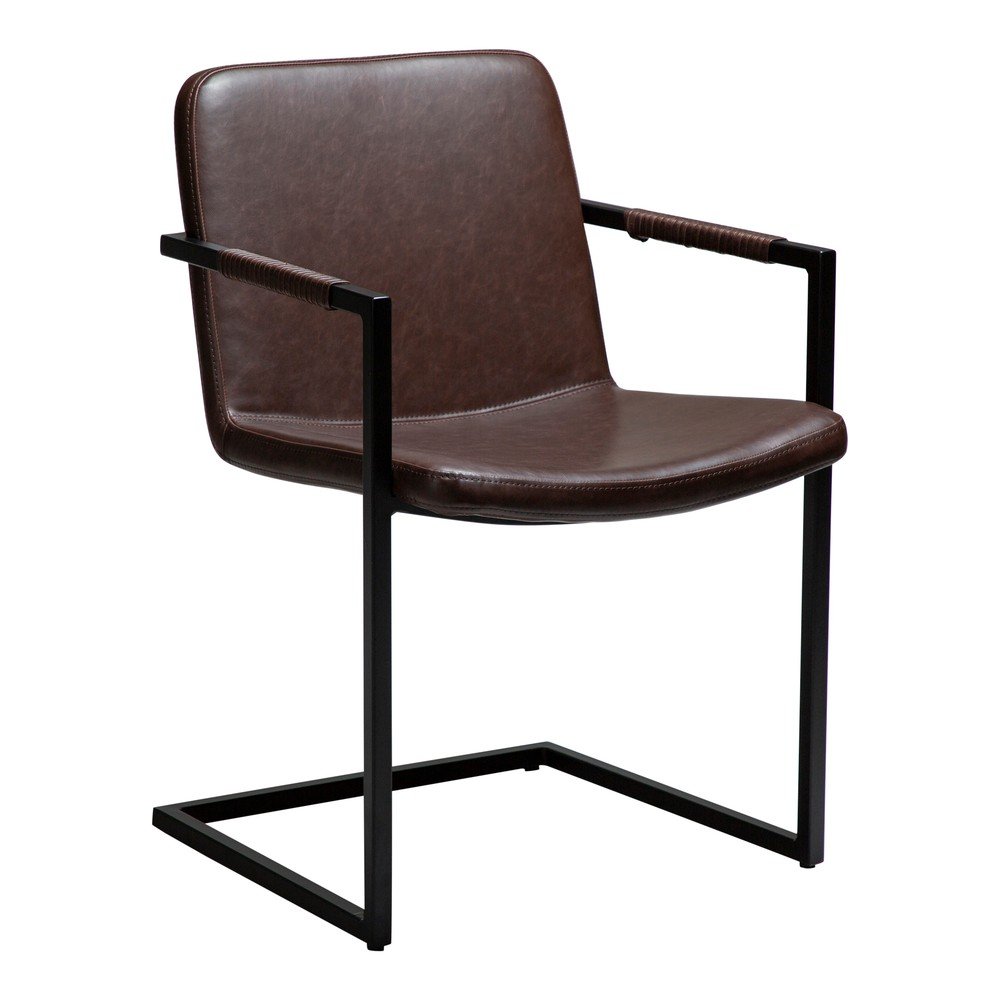 Scaun de dining maro cu cotiere Bounce – DAN-FORM Denmark