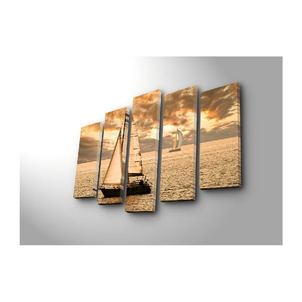 Tablou din mai multe piese Boat, 105 x 70 cm-image-3