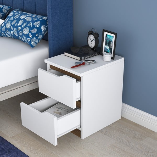 Noptieră albă Erica – Kalune Design-image-4