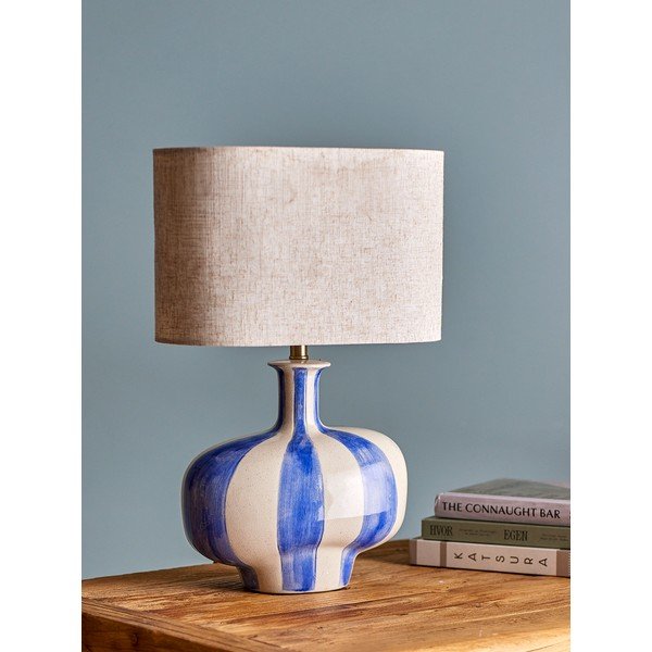 Veioză din ceramică cu abajur textil (înălțime 46 cm) Alida – Bloomingville-image-4