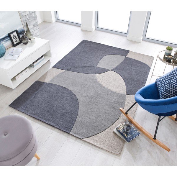 Covor din lână Flair Rugs Glow, 120 x 170 cm, gri-image-1