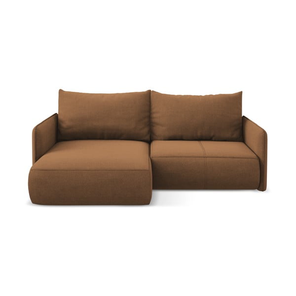 Colțar portocaliu extensibil/cu spațiu de depozitare (cu colț pe partea stângă) Nanea – Makamii