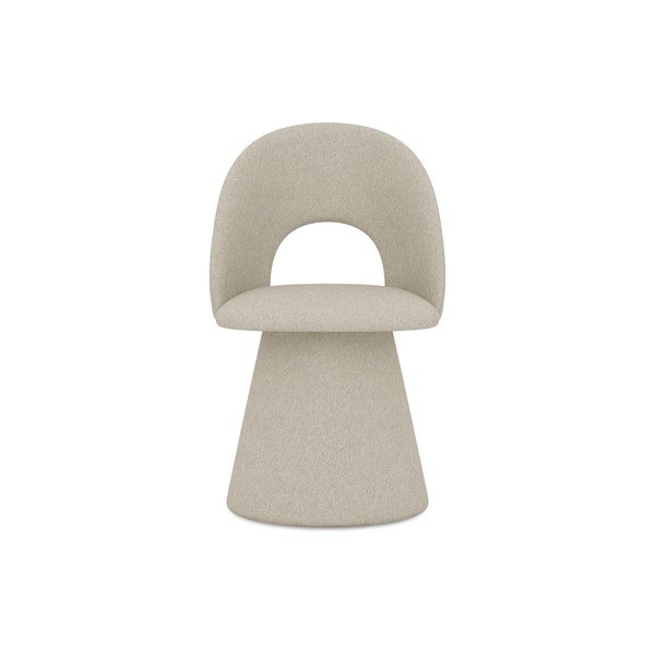 Scaun de sufragerie bej tapițat Kalo – Makamii-image-1